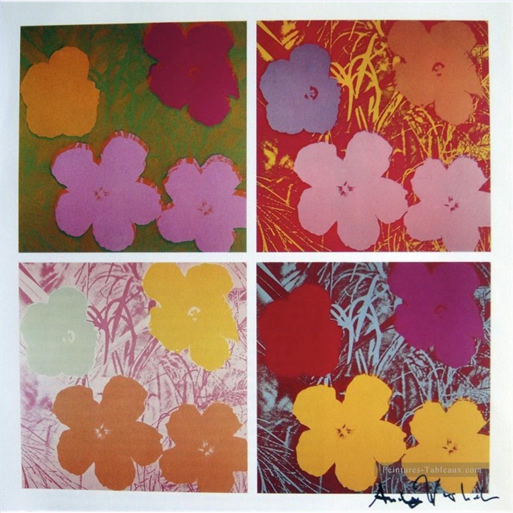 Flowers 7 Andy Warhol Oil Paintings